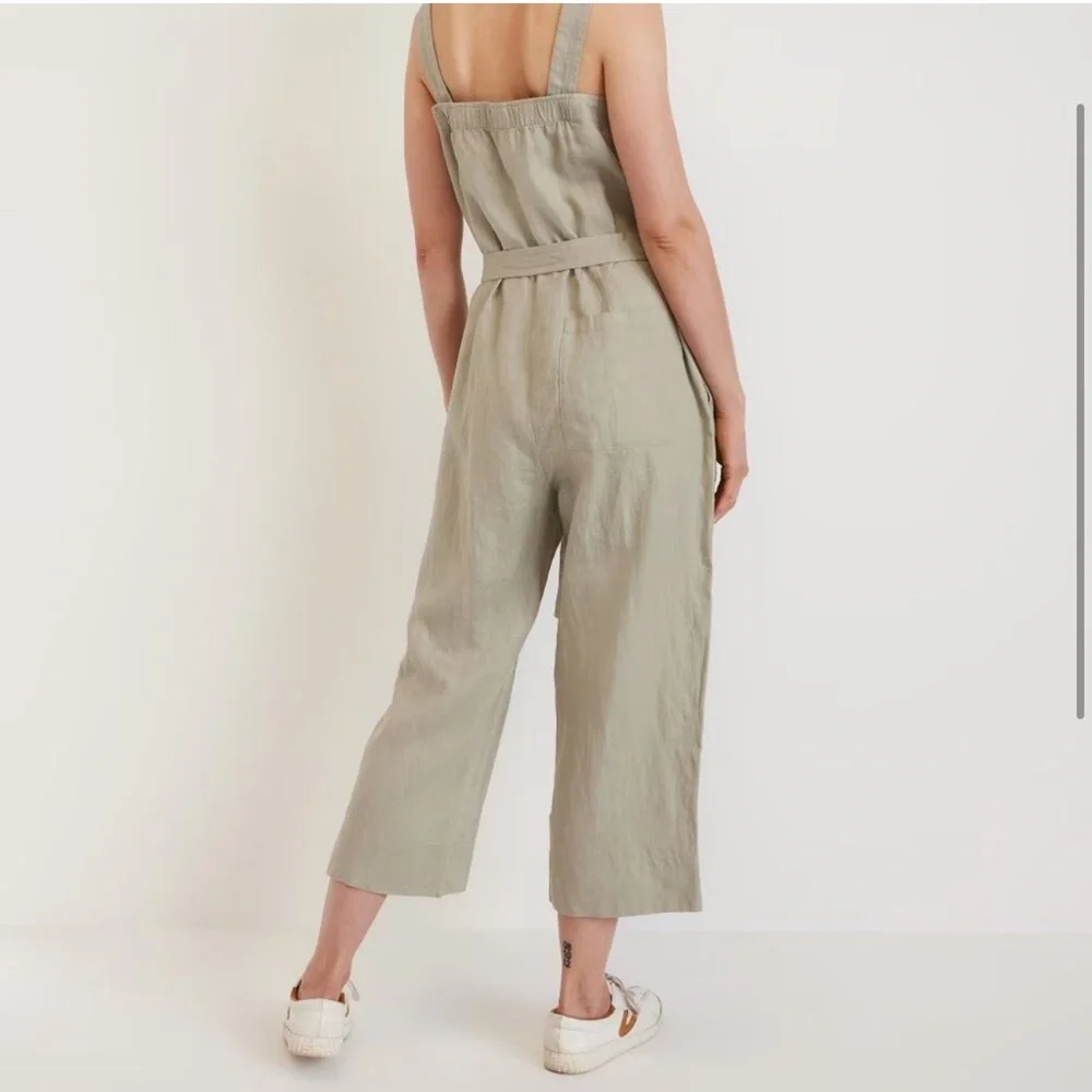 NWT Everlane The Linen Jumpsuit - Sage Green Seagrass Size 10 - Picture 2 of 9